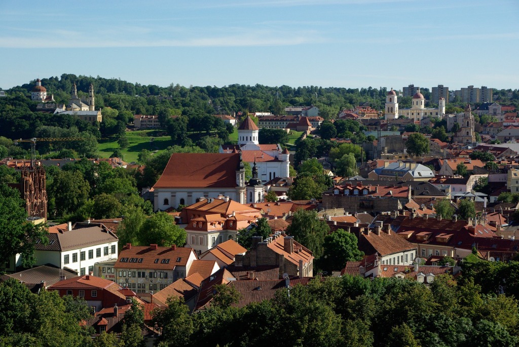 Overlooking the city of Vilnius