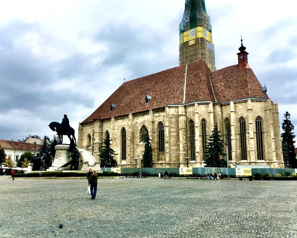 A church in the Main Square in Cluj